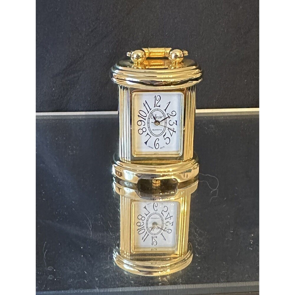 Clock-Collezio-2” Miniature Brass Clock-Collezio-Quartz-Japan
